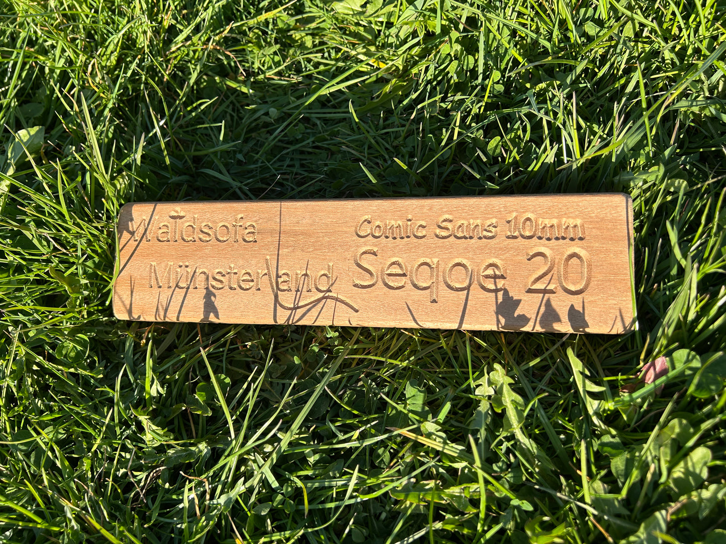 Gravur für Holzlatten