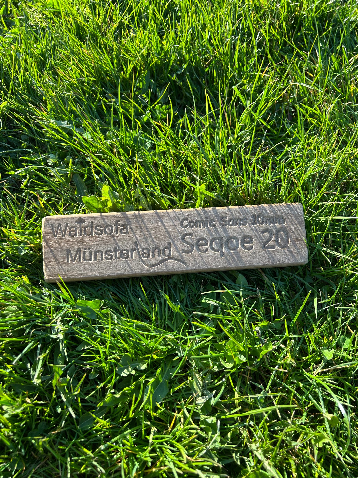 Gravur für Holzlatten